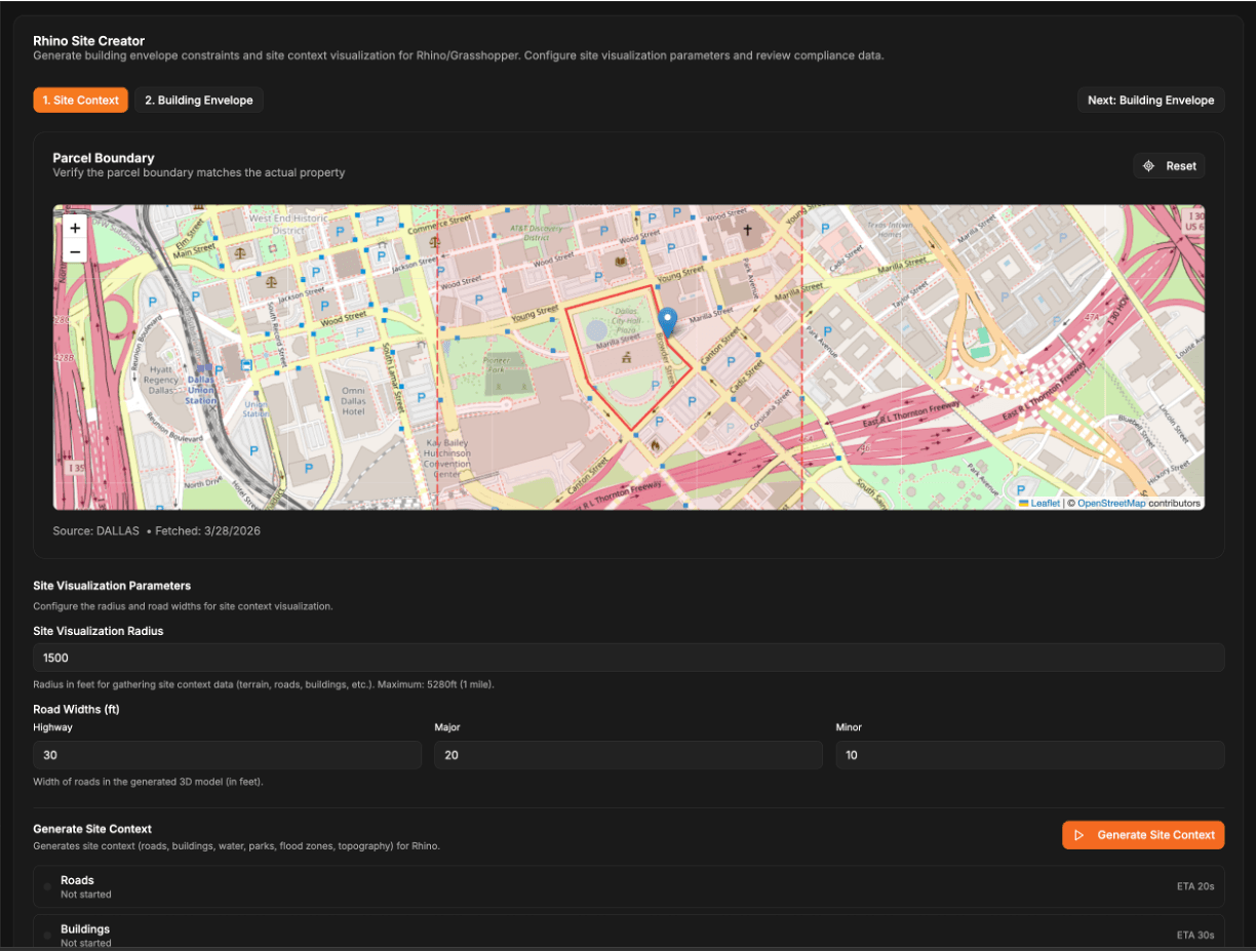 Venturi, Site context